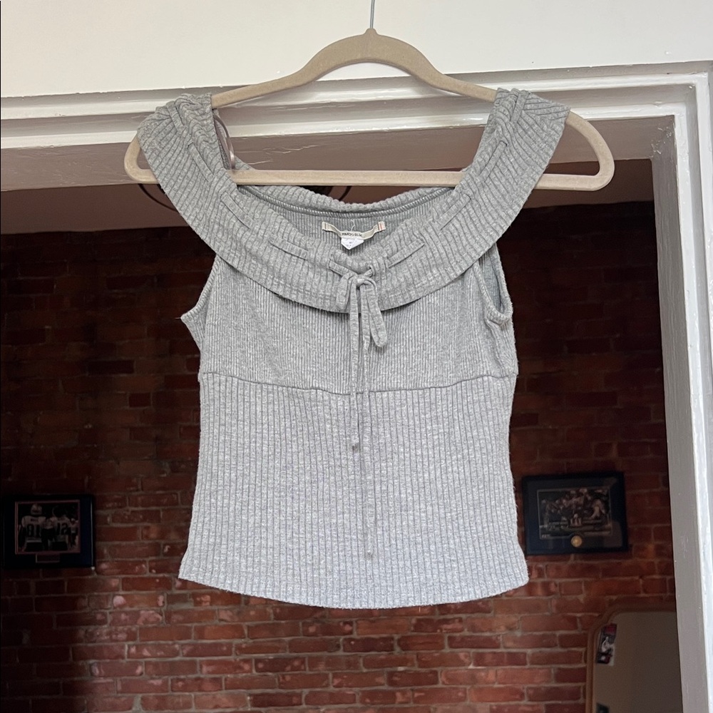 Kimchi Blue Gray Ribbed Top